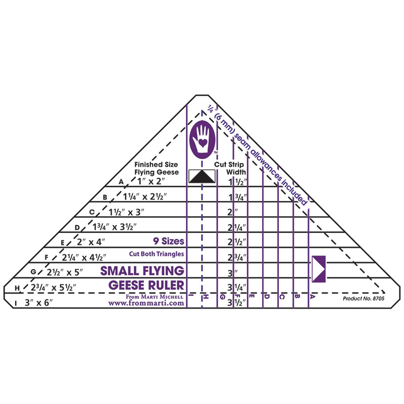 Small Flying Geese Quilting Ruler