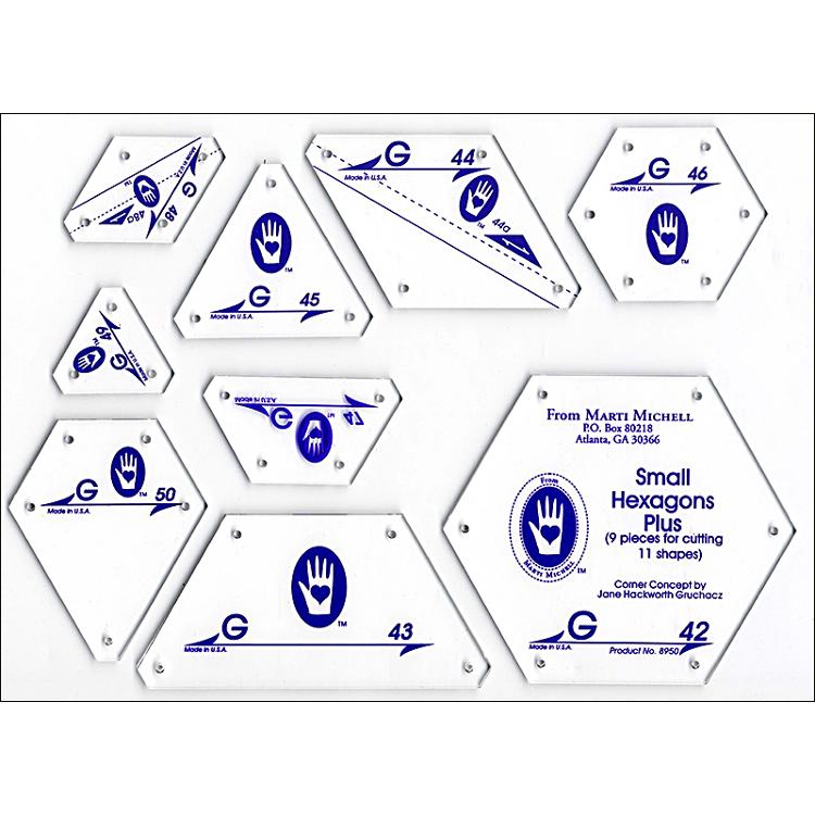 Small Hexagon Quilt Templates Set G