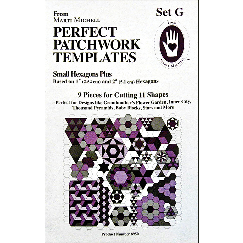 Small Hexagon Quilt Templates Set G