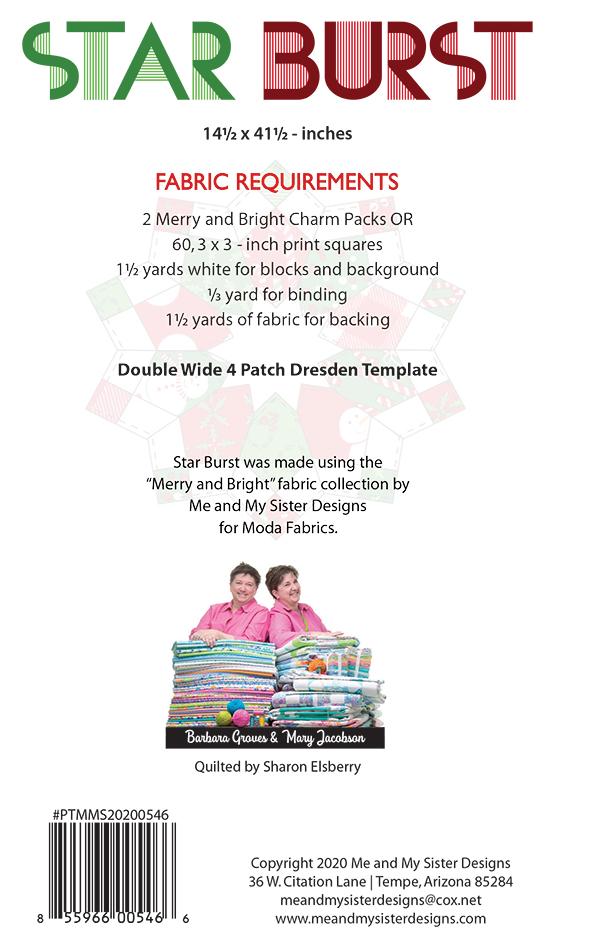 Starburst Table Runner with Template - Quilt Pattern
