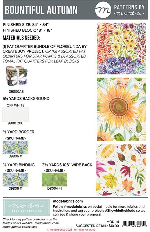 Bountiful Autumn - Quilt Pattern