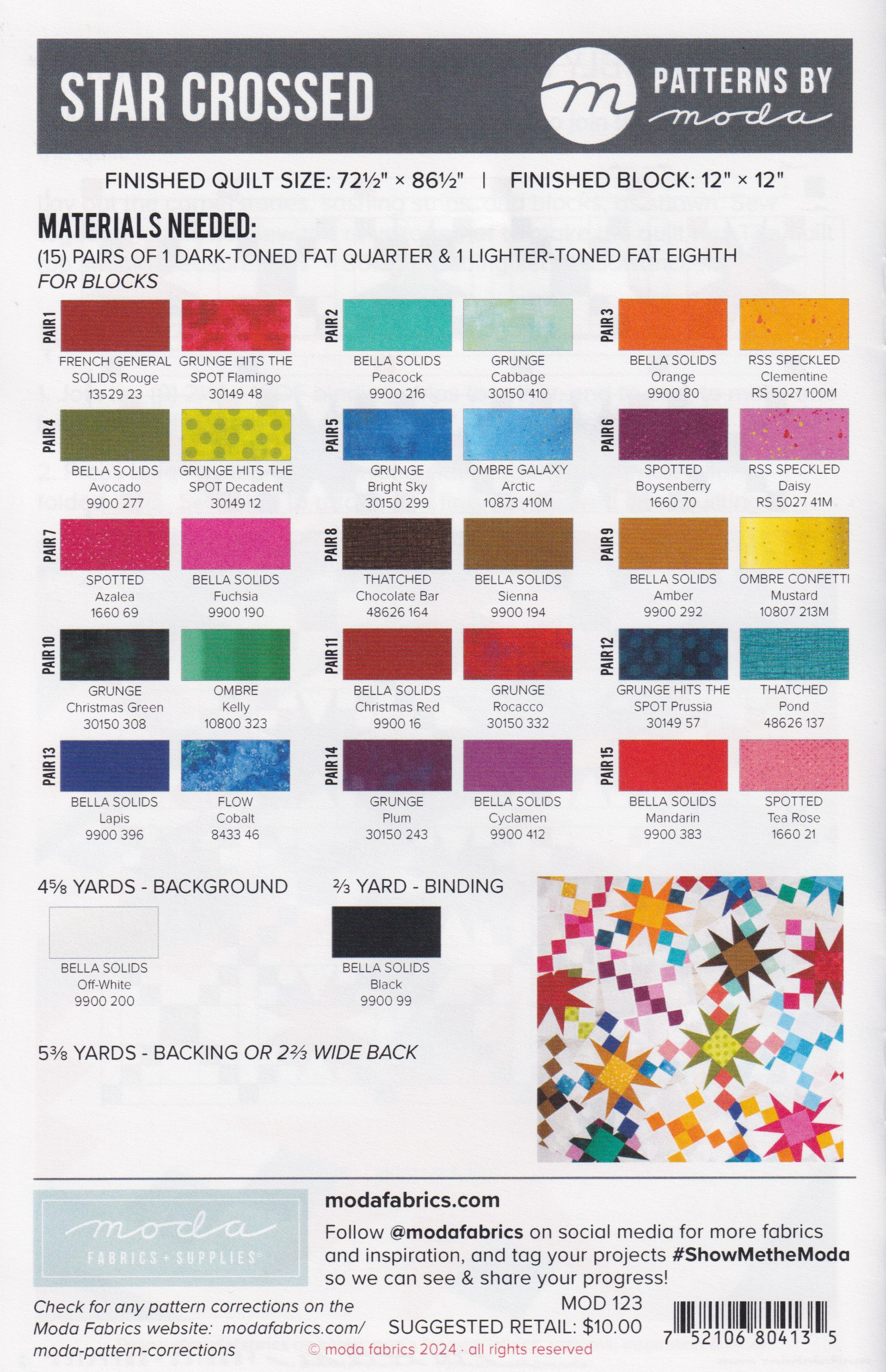 Star Crossed - Quilt Pattern