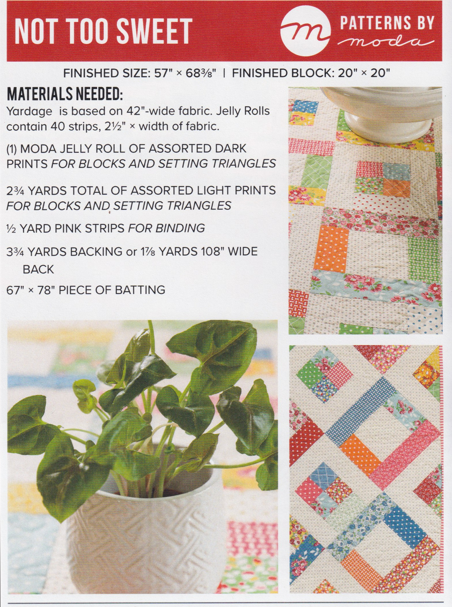 Not Too Sweet - Quilt Pattern