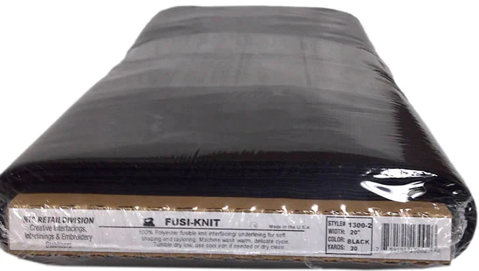 Fusi Knit 20" Interfacing Black - Yardage