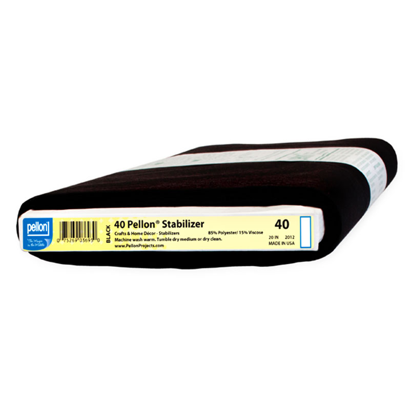 40 Midweight Sew-In Stabilizer - Black - Yardage