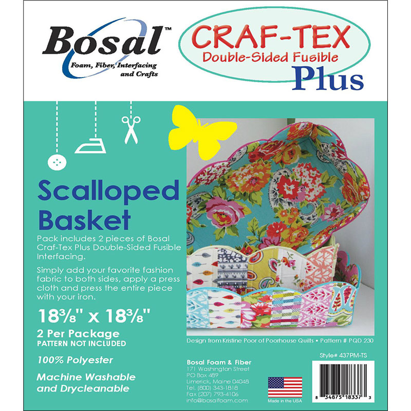 Craf-Tex Precut Fusible Interfacing - Scalloped Baskets