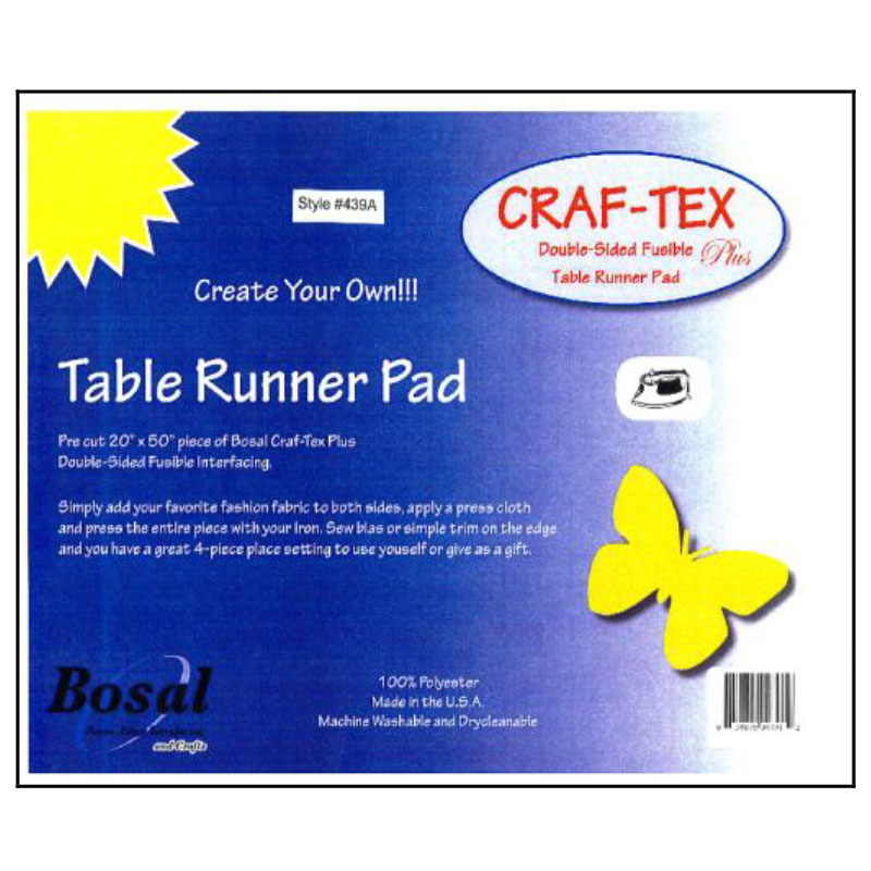Double-Sided Fusible Table Runner Pad 20" x 50", zoomed in. Select this picture to zoom back out.