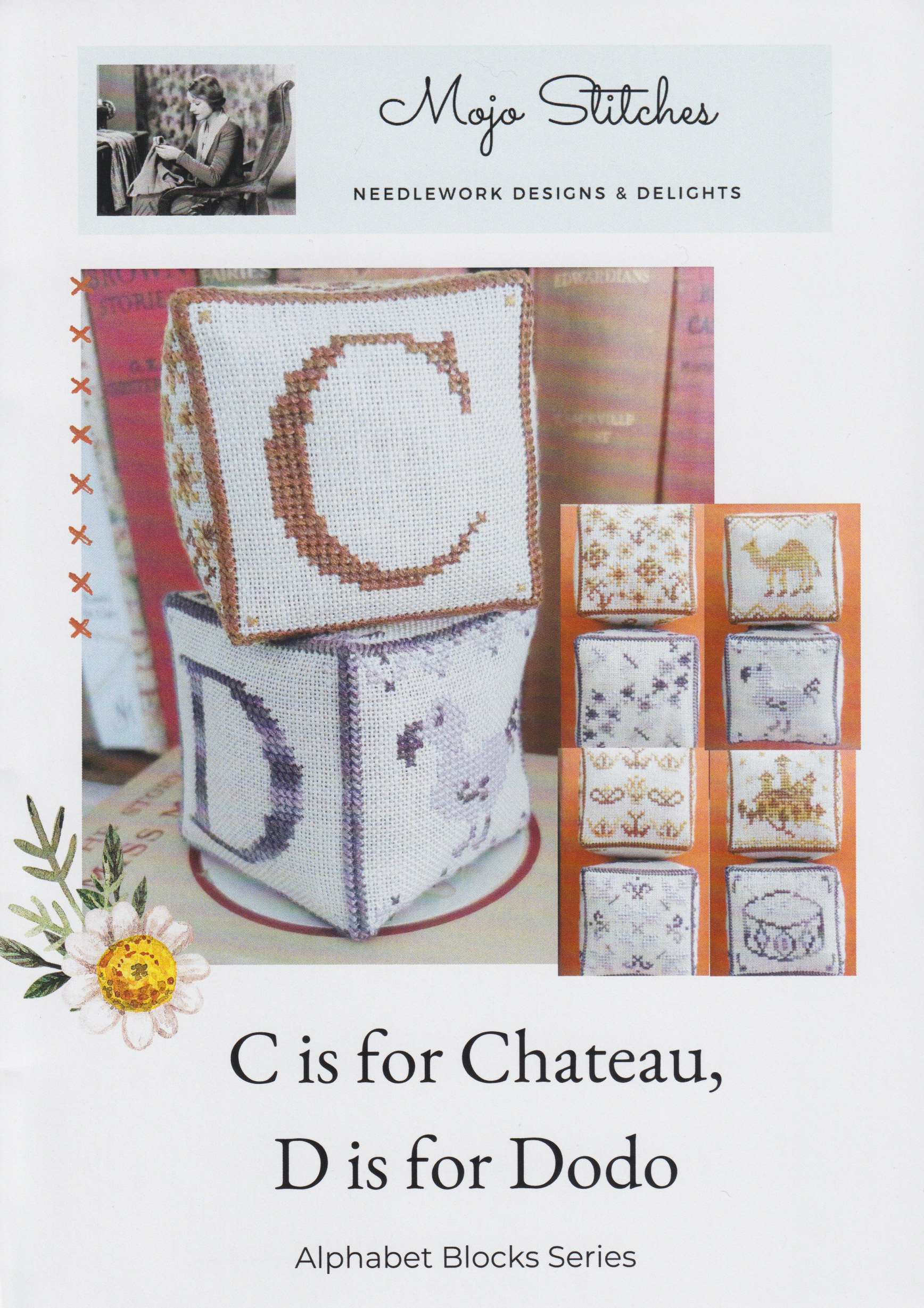 Alphabet Blocks Series - C and D - Cross Stitch Pattern