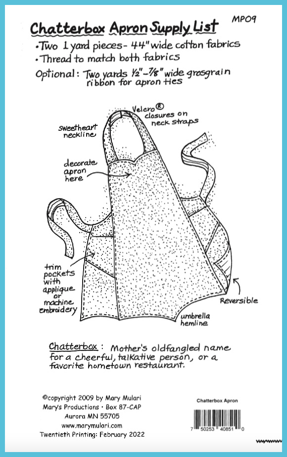 Chatterbox Apron - Quilt Pattern