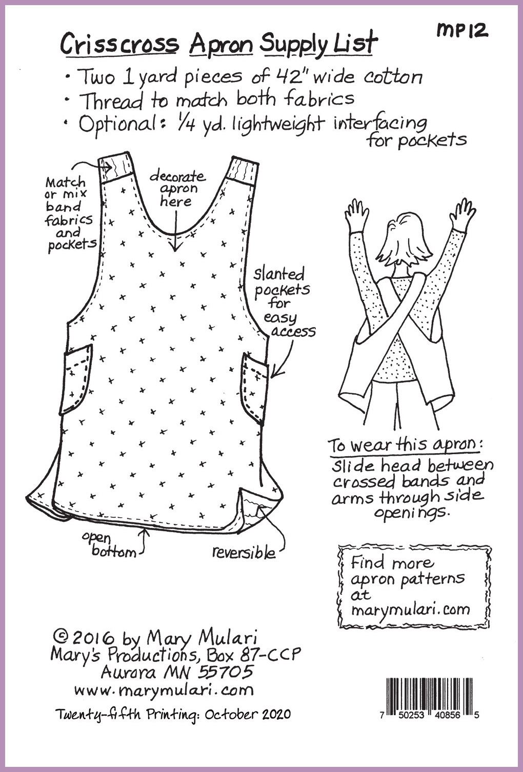 Crisscross Apron - Sewing Pattern