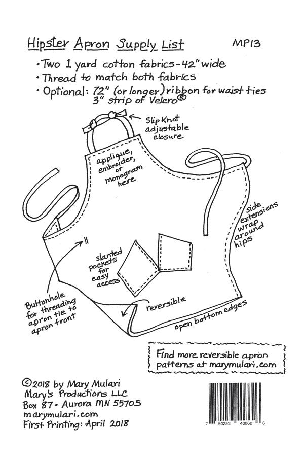 Hipster Apron - Quilt Pattern