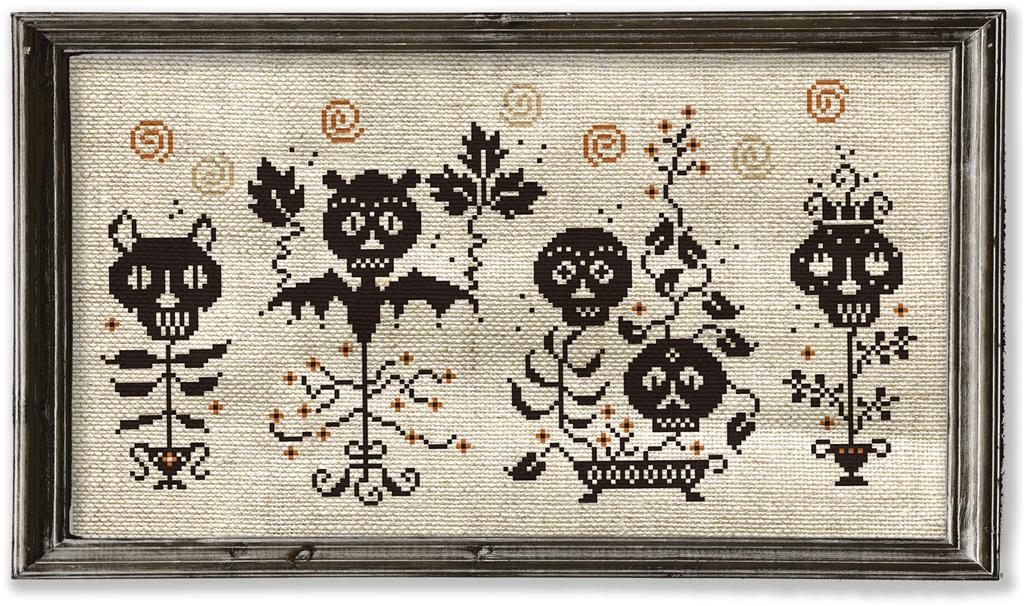Skull Garden - Halloween Cross Stitch Pattern 