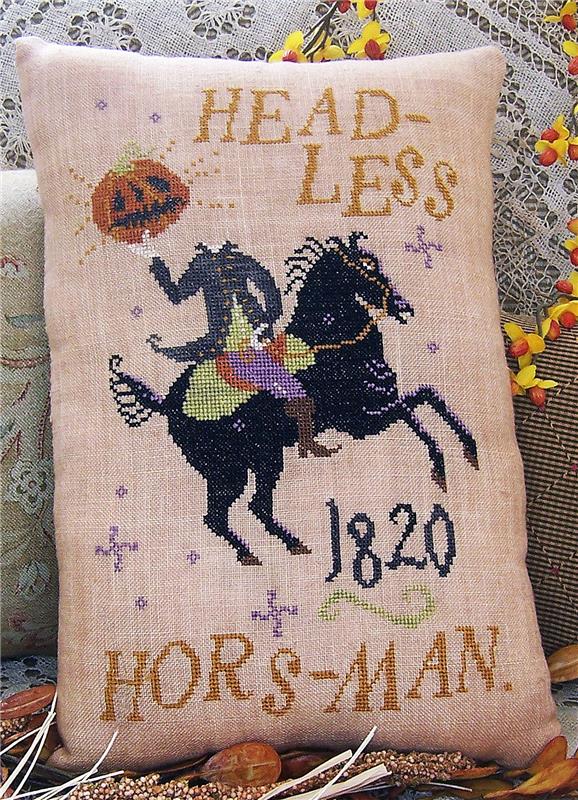 Headless Horseman Pillow - Cross Stitch Pattern
