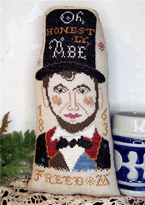 Abe Lincoln Pillow - Cross Stitch Pattern