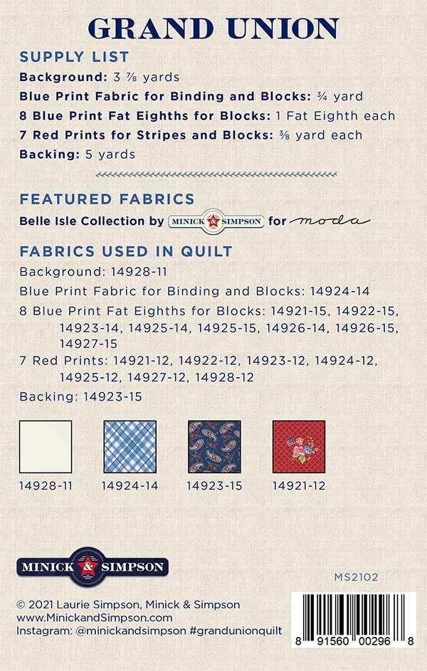 Grand Union - Quilt Pattern