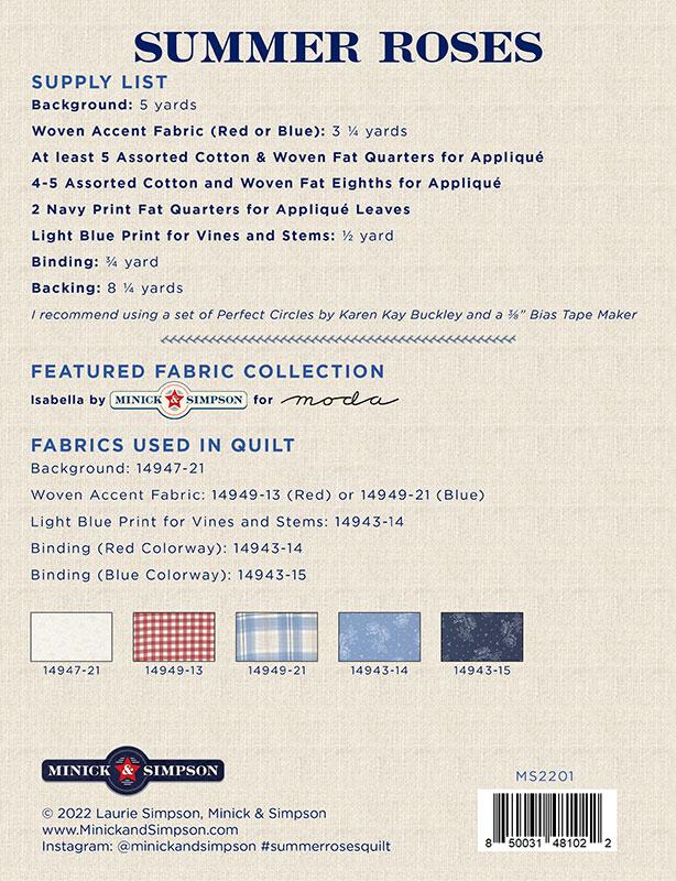 Summer Roses - Quilt Pattern