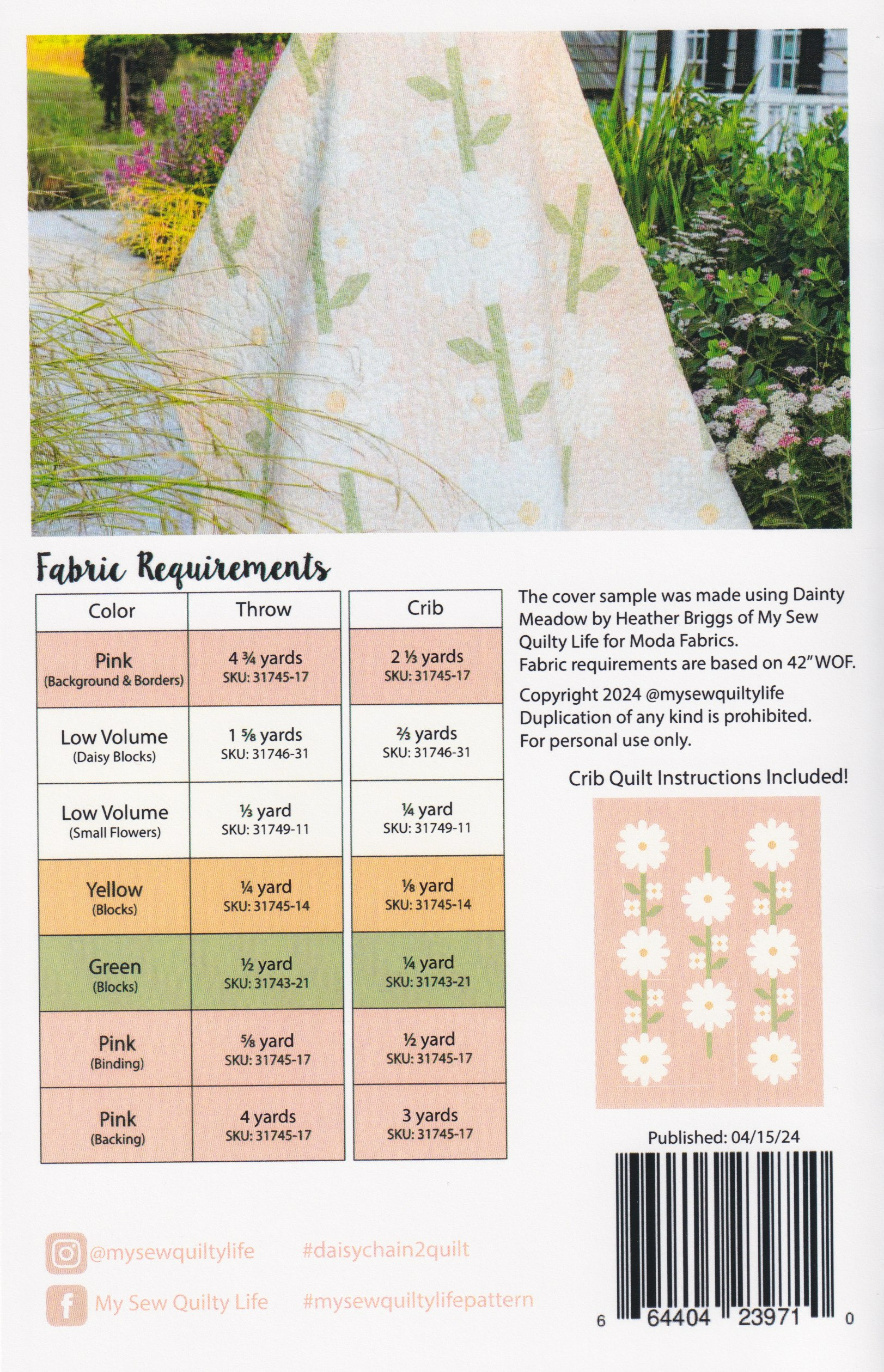 Daisy Chain 2 - Quilt Pattern