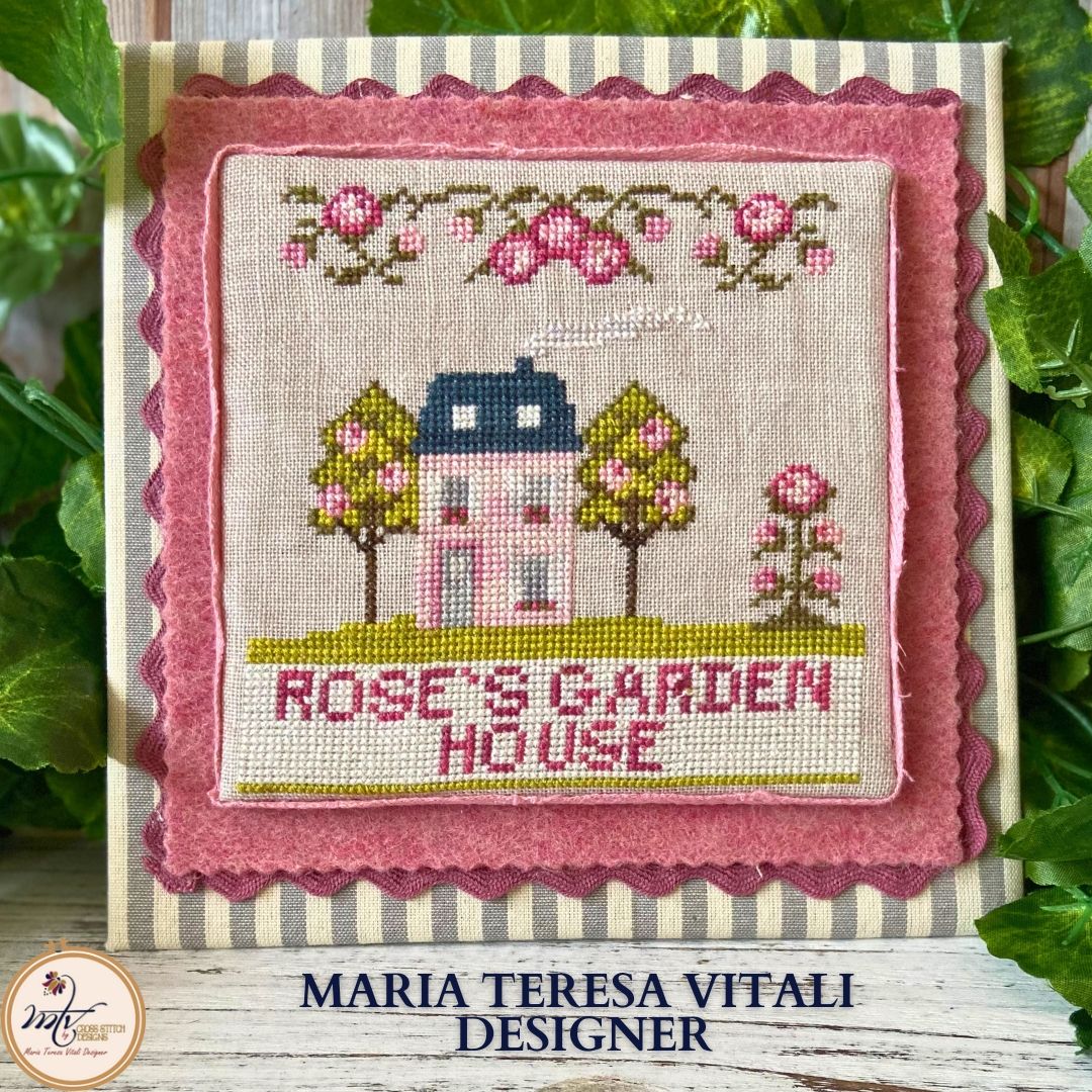 Roses Garden  House - Cross Stitch Pattern