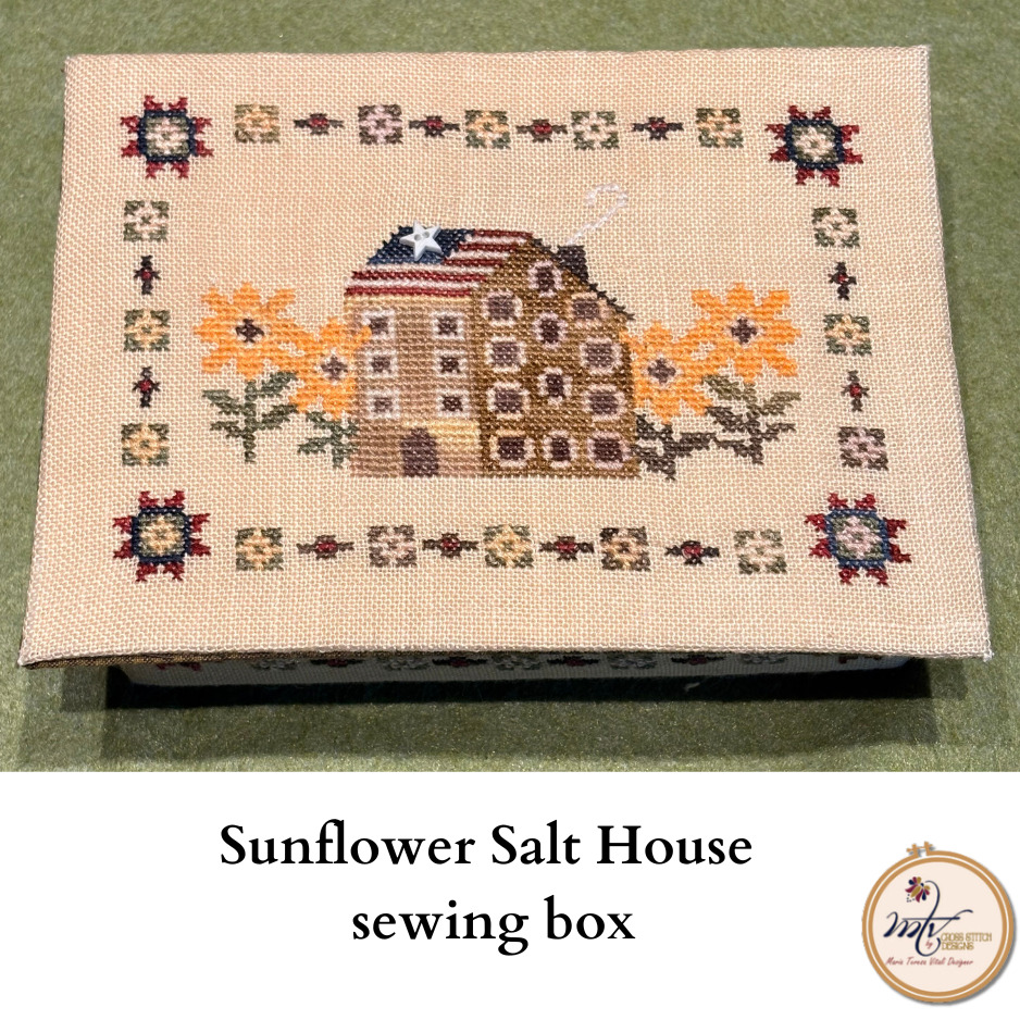 Sunflower Salt House Sewing Box - Cross Stitch Pattern