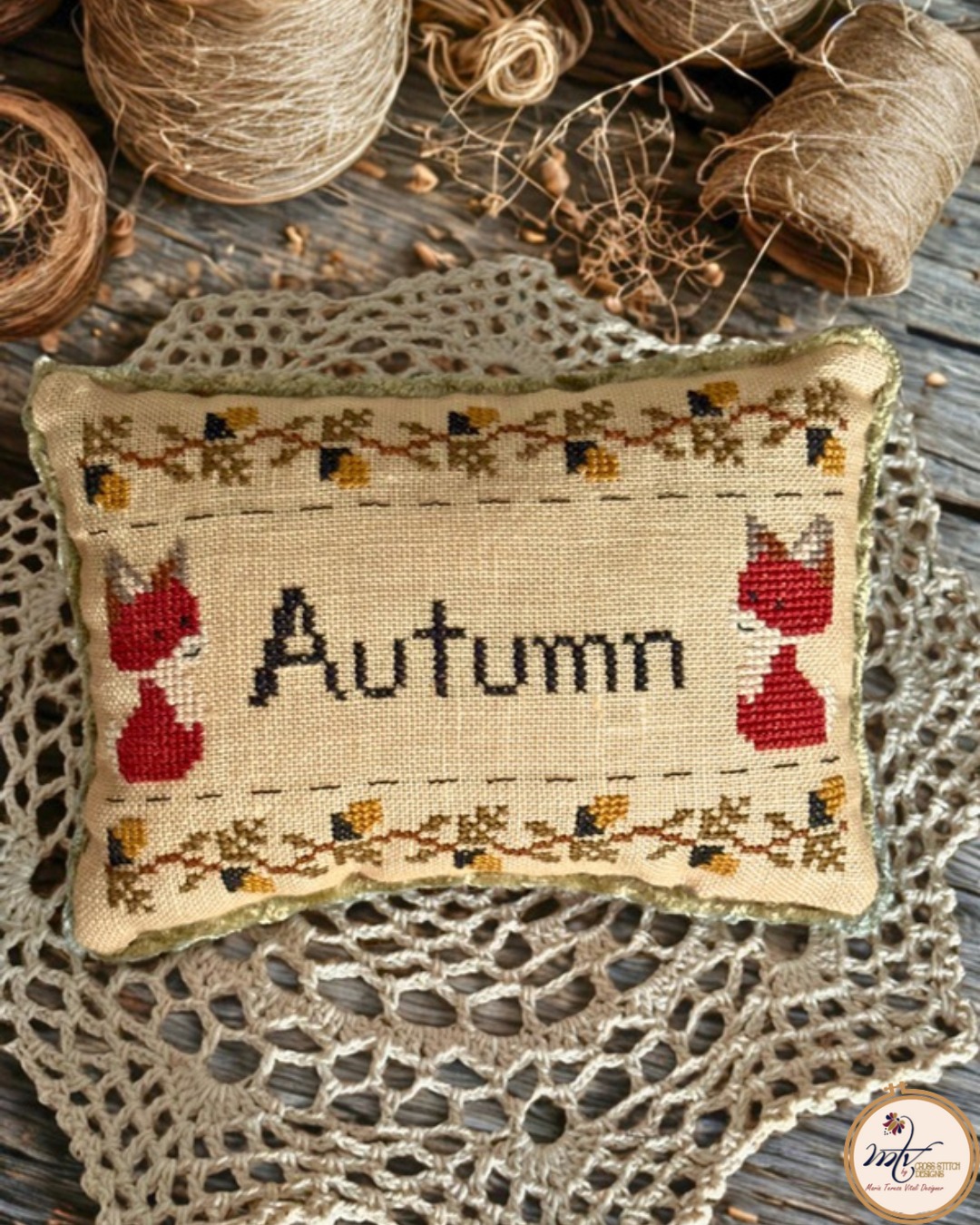 Seasonal Pincushions - Autumn - Cross Stitch Pattern