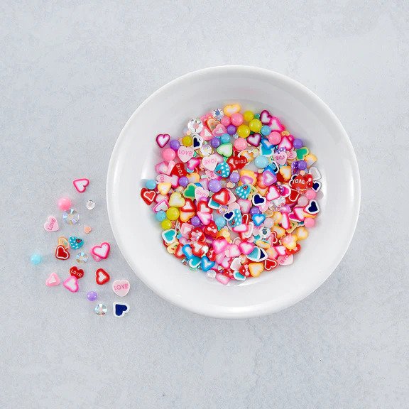 Heartbeat Mix Upz - Embellishments, zoomed in. Select this picture to zoom back out.