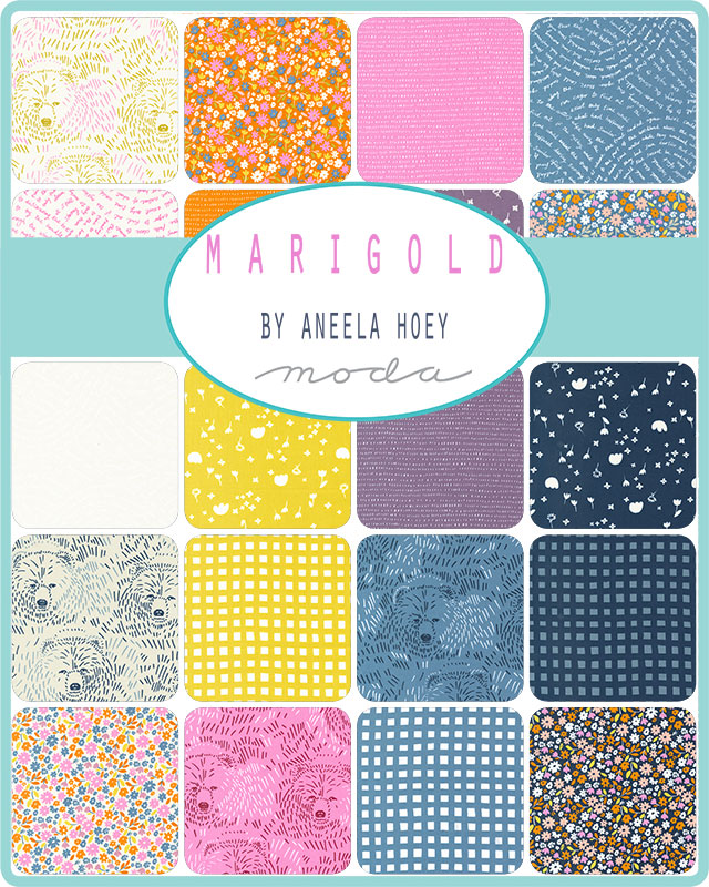 Marigold Seed Stripe Dianthus - Quilt Fabric