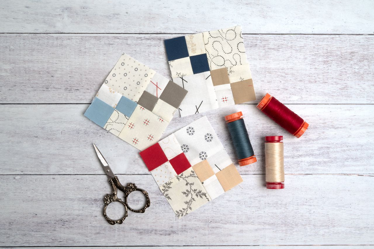Mix It Up Off White Red - Dottie Dots - Quilt Fabric
