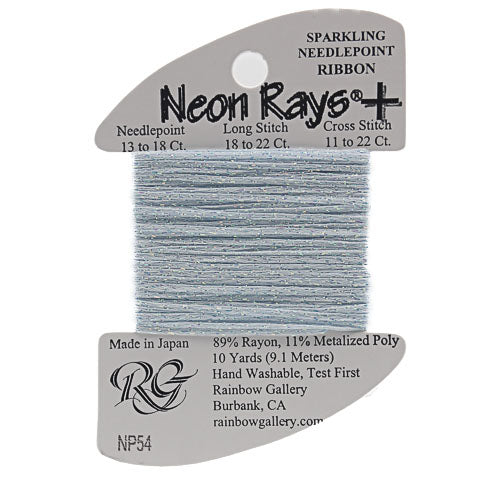 Rainbow Gallery Neon Rays N54 Pale Blue, zoomed in. Select this picture to zoom back out.