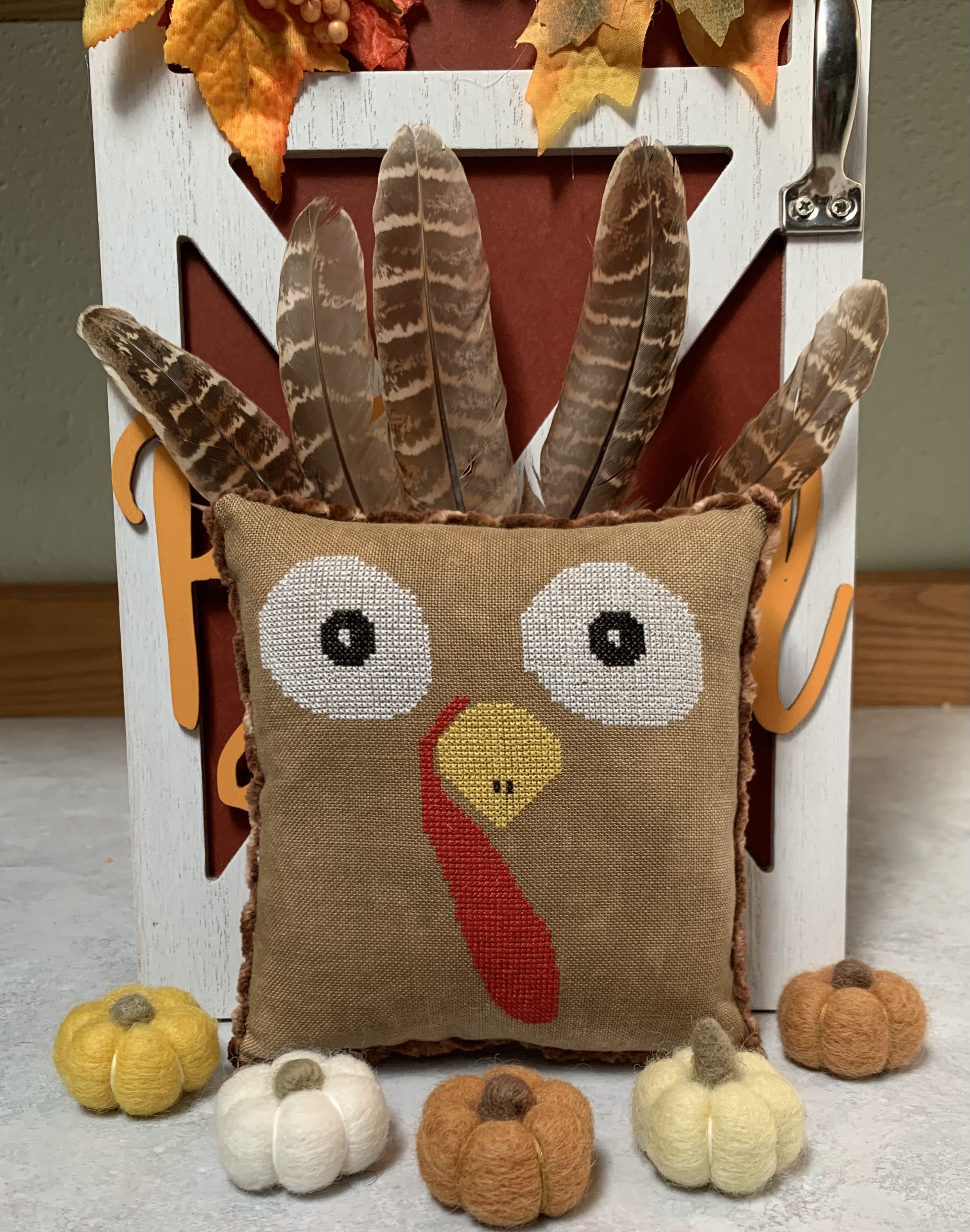 Tom the Turkey - Thanksgiving Cross Stitch Pattern