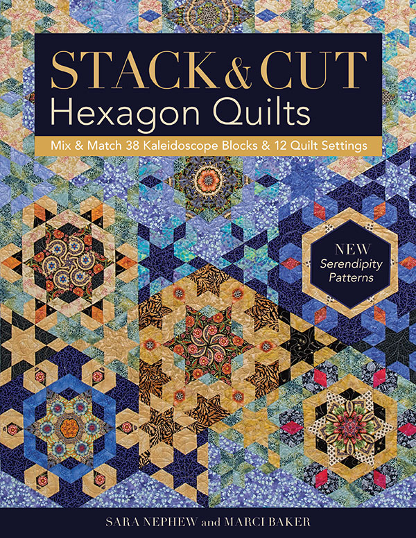 Stack and Cut Hexagon Quilts - Quilt Pattern, zoomed in. Select this picture to zoom back out.