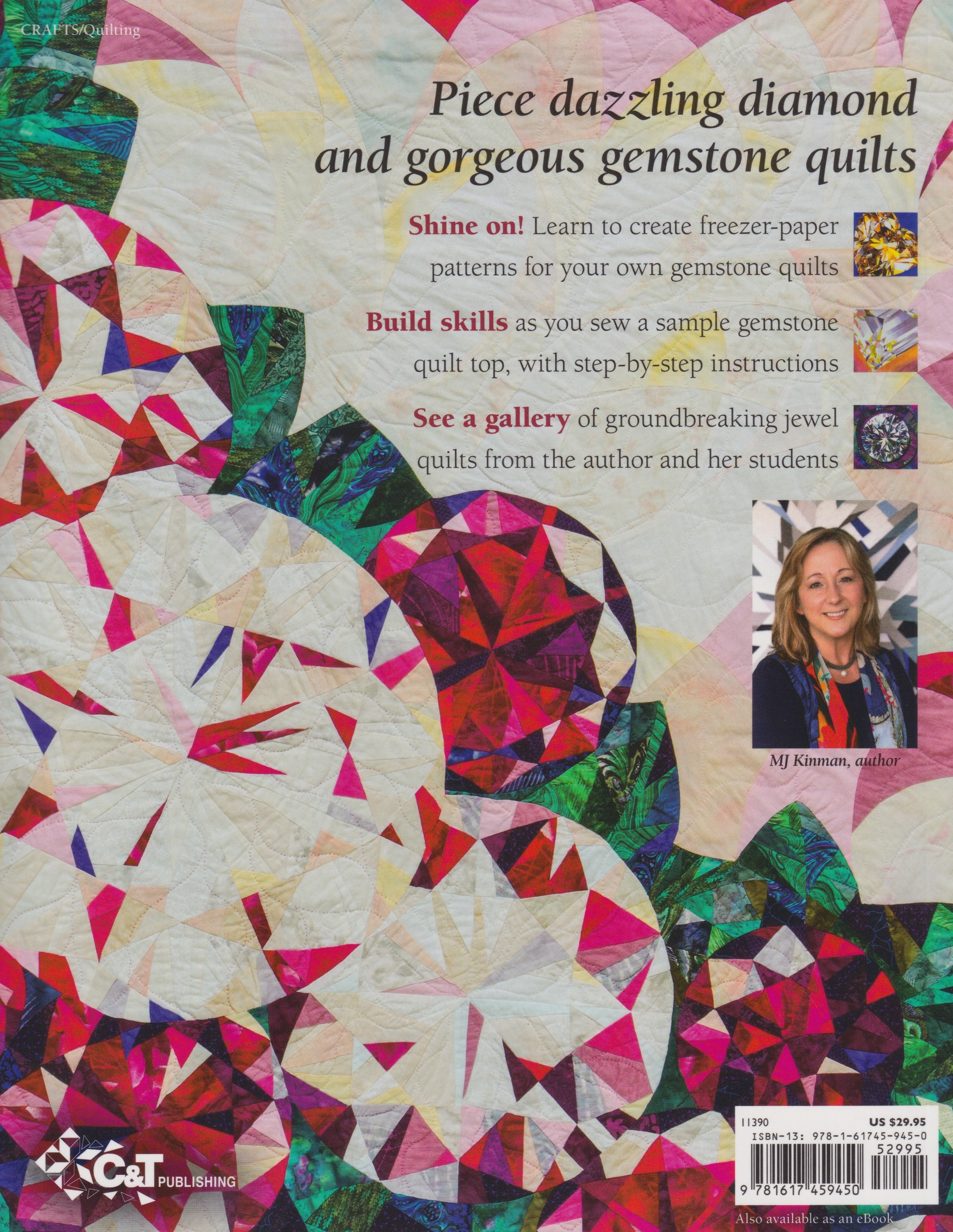Gemstone Quilts - Quilt Pattern, different perspective #1, zoomed in. Select this picture to zoom back out.
