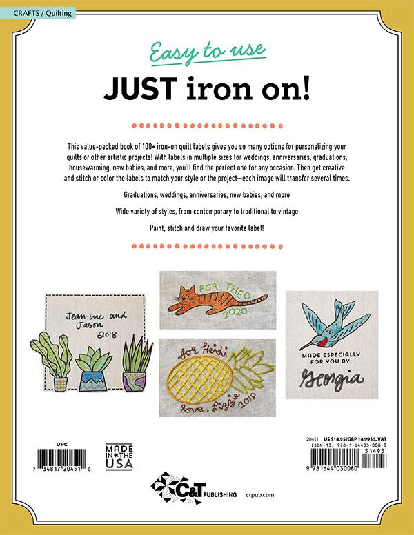 Iron-On Quilt Labels - Quilt Pattern