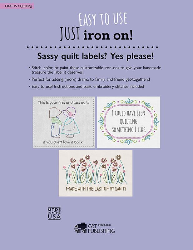 Sassy Sayings Iron-on Labels, different perspective #1, zoomed in. Select this picture to zoom back out.