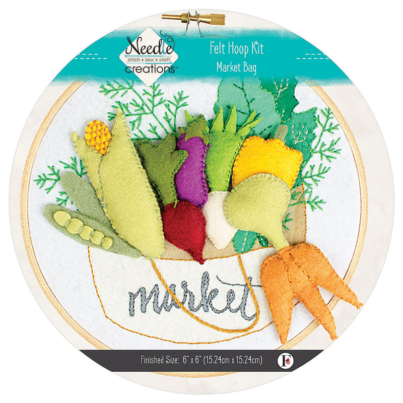 Needle Creations Market Bag Flt, zoomed in. Select this picture to zoom back out.