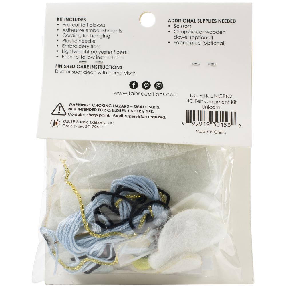 Unicorn - Felt Ornament Kit