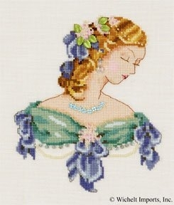 Portrait Of Lauren In Blue - Cross Stitch Pattern