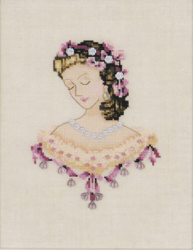 Portrait Of Caroline In Pink - Cross Stitch Pattern