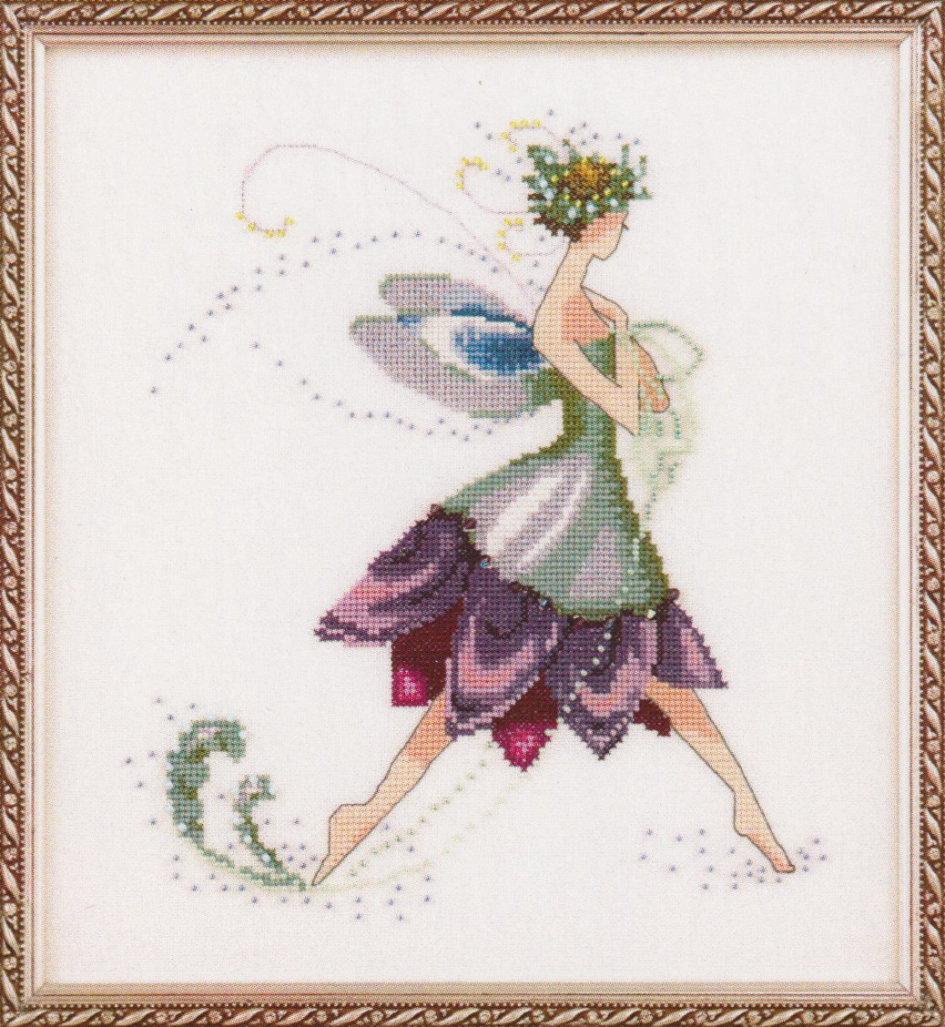 Water Lily Spring Garden Pixie - Cross Stitch Pattern