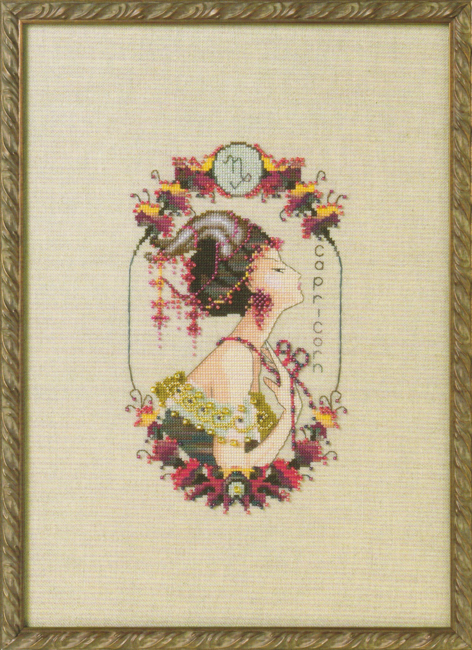 Capricorn - Zodiac Girls - Cross Stitch Pattern