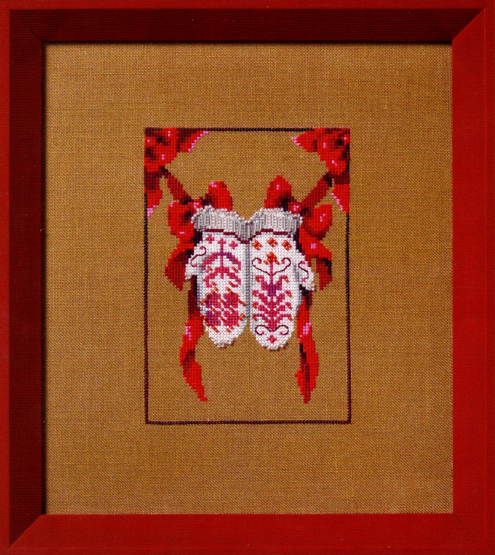 Red Mittens Christmas Fair Isle Red Collection