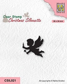 Angel With Candle - Clear Stamp