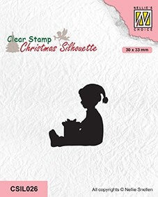 Little Boy Got A Present - Clear Stamp