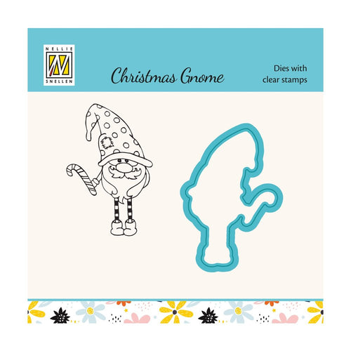 Christmas Gnome - Candystick - Stamp And Die