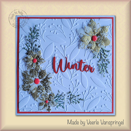 Leaves & Berries - Square - 3D Embossing Folder