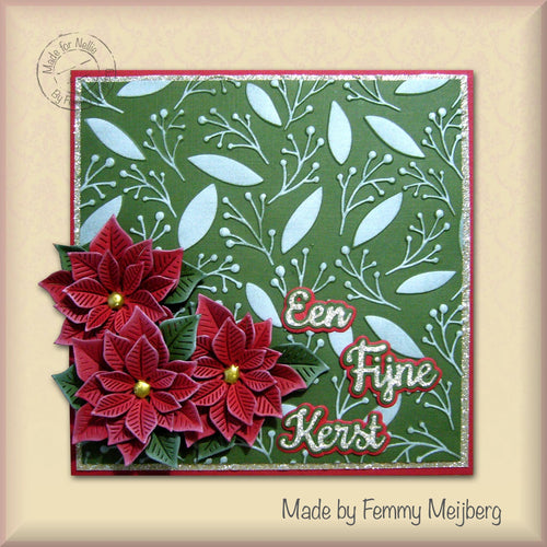 Leaves & Berries - Square - 3D Embossing Folder
