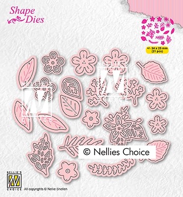 Flowers And Leaves - Shape Die - Craft Die