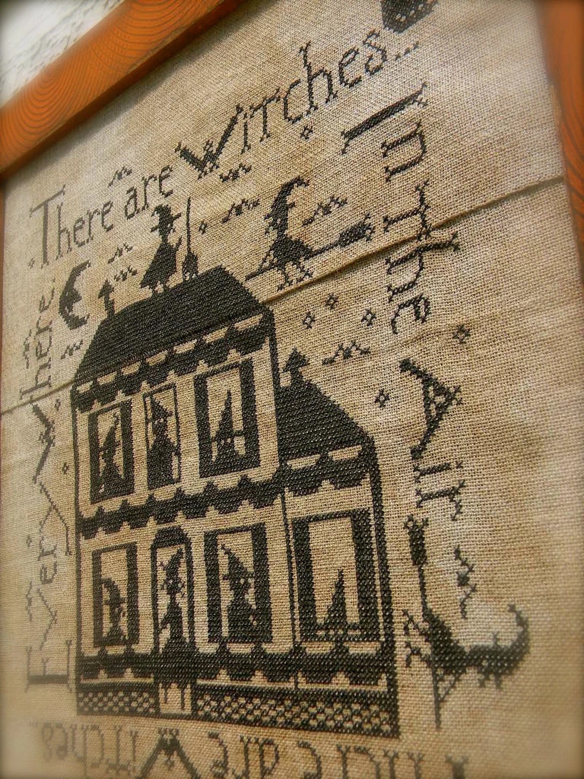 Witches in the Air - Halloween Cross Stitch Pattern