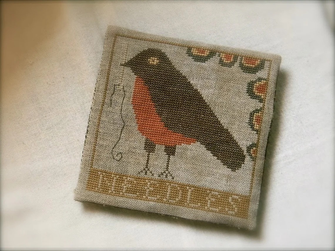Folk Bird Needlebook - Cross Stitch Pattern