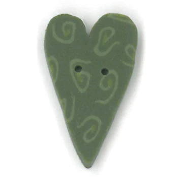 Large Green Nancy's Heart button