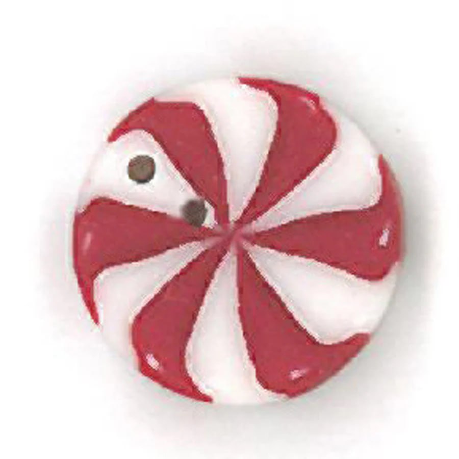 Small Peppermint Swirl - Button